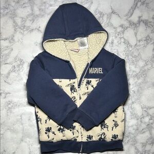 Marvel Kids 5T Navy and Beige Hoodie